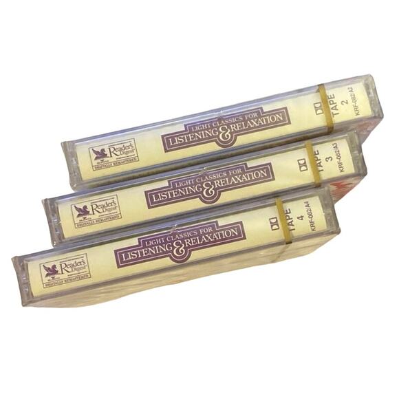 Reader's Digest LIGHT CLASSICS  Listening & Relaxation Cassettes 3-Tape Set NEW - Picture 1 of 4